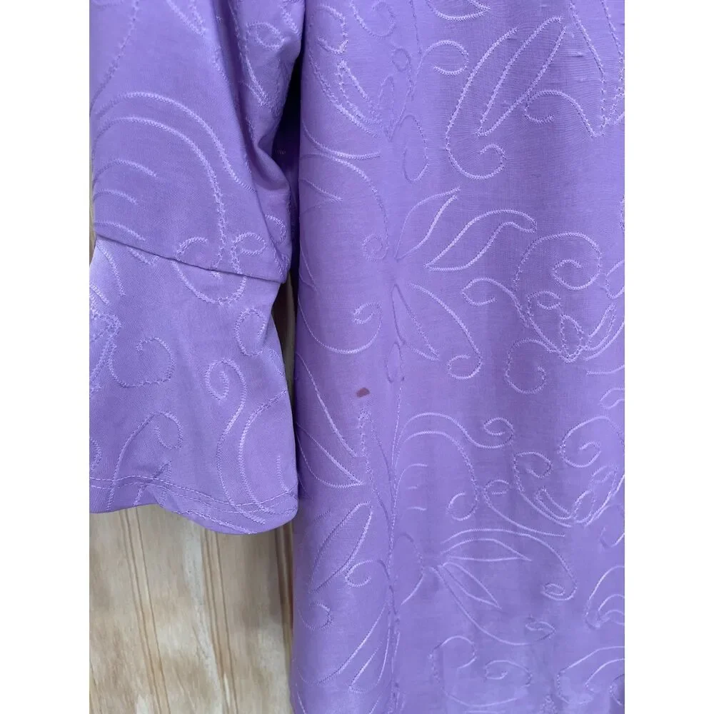 Notations Y2K top whimsy goth broke bell sleeves purple fairy women L - Picture 6 of 6